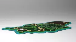 Relief map 3D model Free 3D model