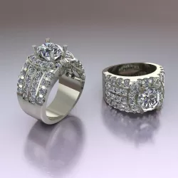 Ring Diamond  Low-poly  3D model