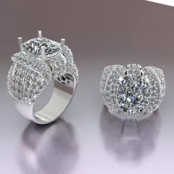 Ring Diamond  Low-poly  3D model
