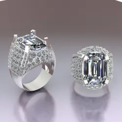 Ring Diamond  Low-poly  3D model