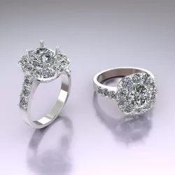 Ring Diamond  Low-poly  3D model