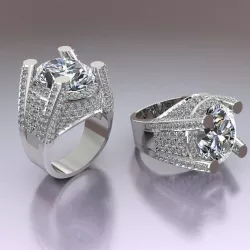 Ring Diamond  Low-poly  3D model