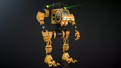 Robot 02 with Cockpit  Free 3D model