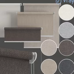 roller blind set 04 3D model