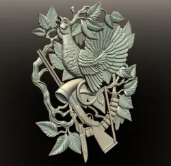 Rooster hunting stl models for artcam and aspire Programmes 3D model
