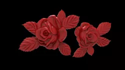Roses decor 3d stl models for artcam and aspire Programmes 3D model