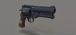 Samaritan revolver from movie Hellboy 3D model