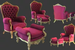 santa chair 3D model