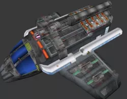 Sci-fi Space  Cargo Bomber Ship Free low-poly  3D model