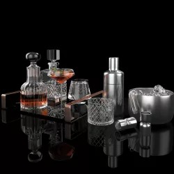 Sebastian decanter whiskey set 3D model