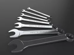 Set of combination spanner whenches - parametric Free 3D model