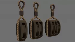 Ship pulley 3D model