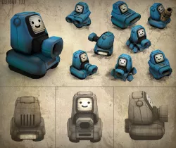 shootbot 1 0 Free low-poly  3D model