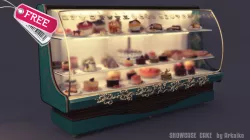 Showcase cake commercial stand Free 3D model