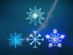 Snow flakes collection Low-poly  3D model