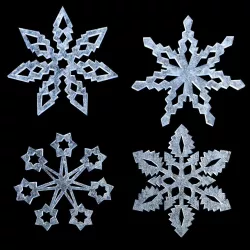 Snowflakes Low-poly  3D model