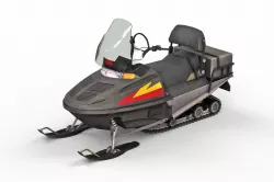 Snowmobile Low-poly  3D model