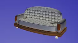 Sofa rounded chesterfield 3D model