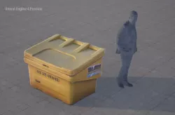 soil dust container box Low-poly  3D model