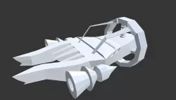Spaceship Low-poly  3D model
