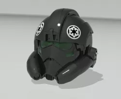 STAR WARS - TIE Pilot helmet Low-poly  3D model