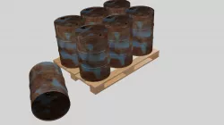 Steel barrel Free 3D model