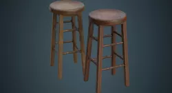 Stool 2B Low-poly  3D model