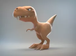 stylized dinosaur 3D model