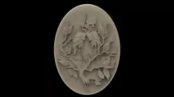 Swan plate stl models for artcam and aspire Programmes 3D model