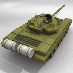 T-72M1 Tank Free 3D model