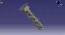 Threaded Bolt Free 3D model