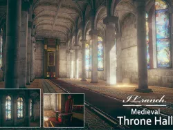 Throne Hall Low-poly  3D model
