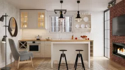 TORNVIKEN kitchen interior with ikea furniture 3D model
