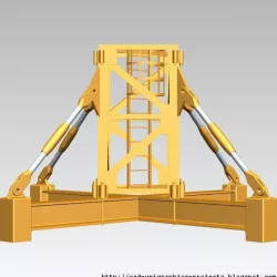 TOWER CRANE -Crane body segment ground base- Free 3D model