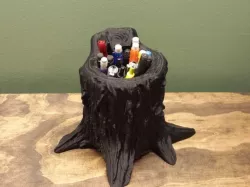 Tree Stump Pencil Holder