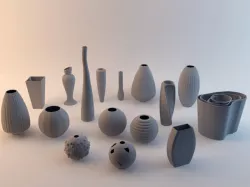 Vases collection Free 3D model