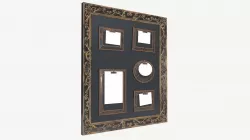 Wall frame decor with photo frames 3D model