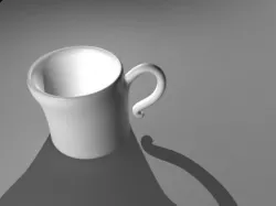White coffee cup Free 3D model