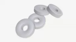 White hard mint candies torus shape 3D model