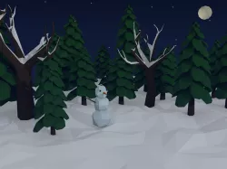 Winter Scene Free low-poly  3D model