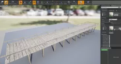 Wood bridge adapted for your games Low-poly 3D model 2 lod Low-poly  3D model