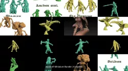 wood elf Miniature Bundle 3D Model Collection