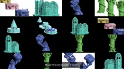 Wood elf terrain Bundle 3D Model Collection