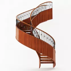 wood stair  3D model