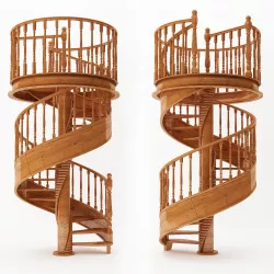 wood stair deign  3D model