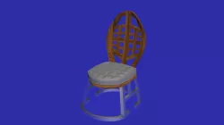Wooden and chrome modern chair 3D model