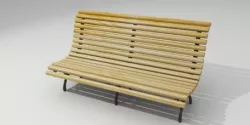 Wooden Bench Free 3D model