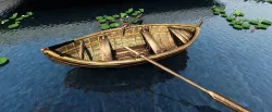 Wooden-boat Low-poly  3D model