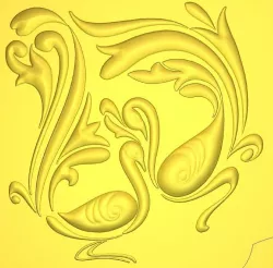 wooden  peacock  design07 3D model