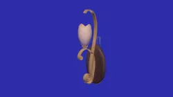 Wooden refinemented wall light 3D model